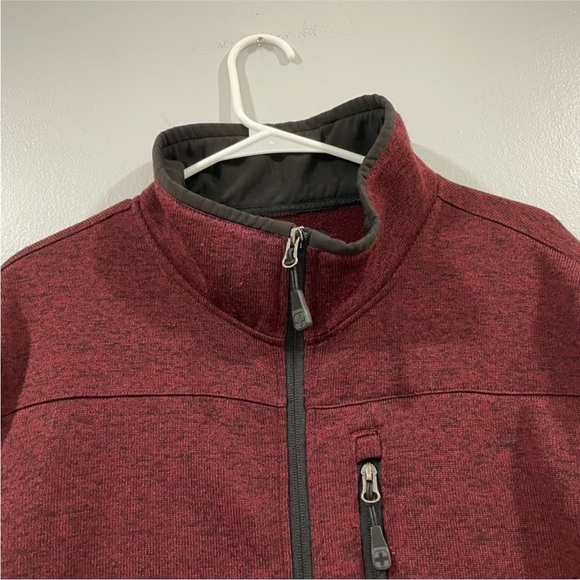 Swiss Tech Men’s Burgundy Red Full Zip Jacket Large L 42/44 - Picture 2 of 9